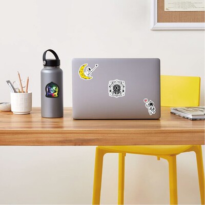 50pcs astronaut space station cartoon stickers moon rocket