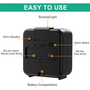 床头台钟 静音闹钟 明珠星 时尚 创意正方形小闹钟