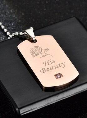 New 2025 Her Beast His Beauty Couple Diamond Pendants Custom