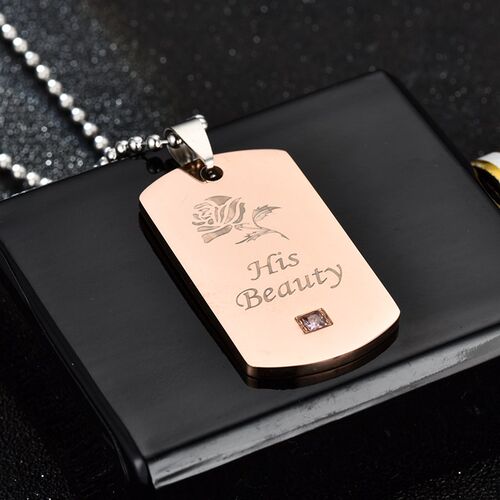 New 2025 Her Beast His Beauty Couple Diamond Pendants Custom