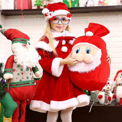 child Christmas costumes Santa Claus clothes boots clothing
