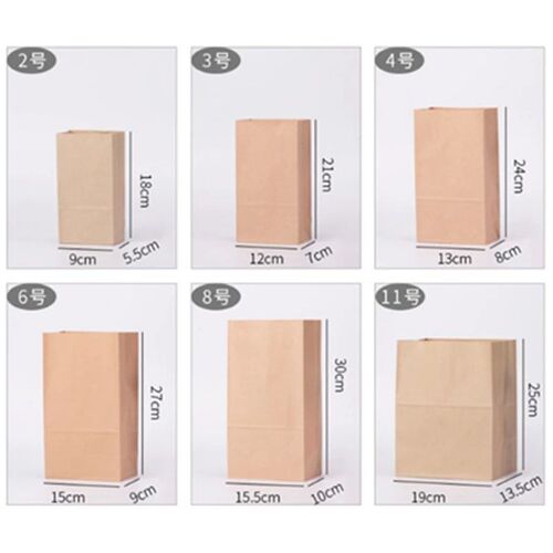 25/50pcs Kraft Paper Bag Gift Bags Packaging Biscuit Candy F