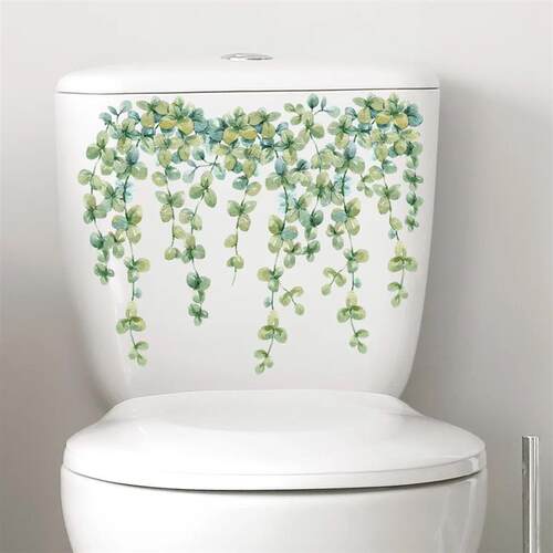Green Plant Leaves Wall Stickers Decoration Home Decals Flow