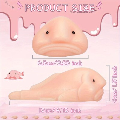 1Pc Blobfish Squeeze Toys Sensory Animal Soft Pop Fidget Toy
