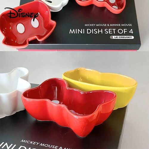 4pcs Mini Dinner Plates Set Tableware Cute Cartoon Ceramic C