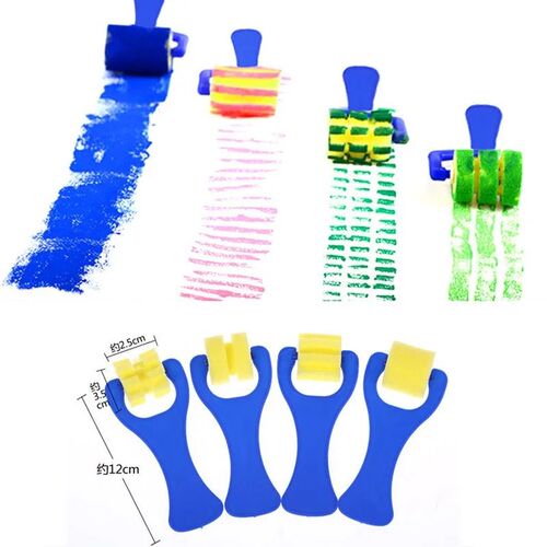48pcs/set Children Toddler Sponge Stamp Brush Kits Set Child