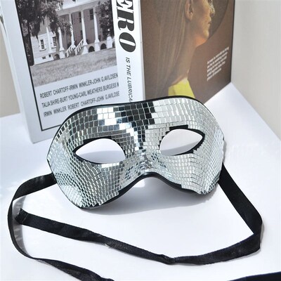 Disco Ball Glitter Face Mask Venetian Masquerade Mask