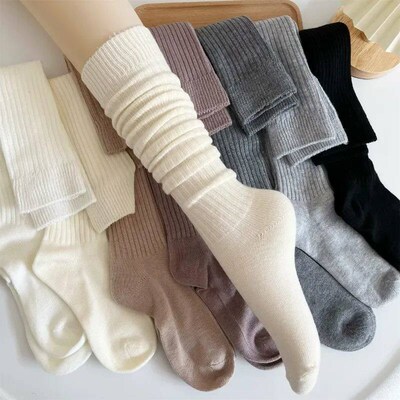 Women Long Socks Women Boot Solid Thigh Stocking Skinny Casu