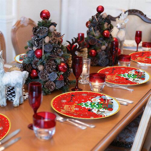 Christmas Party Supplies Paper Plates 耶诞节派对一次性纸盘