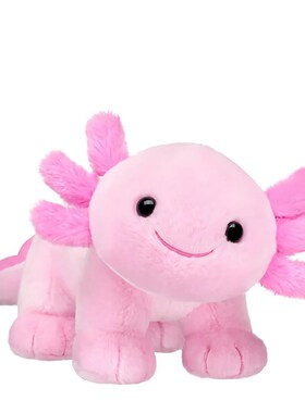 New 25cm Pink Axolotl Plush Toy Soft Stuffed Animal Cartoon