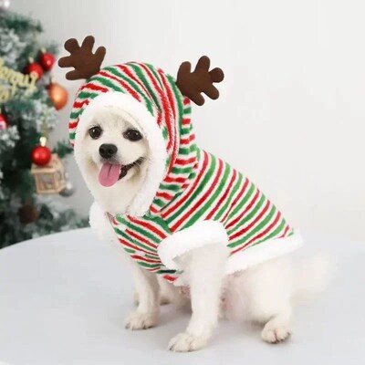 Dog Christmas Clothes Winter Warm Pet Clothes for Small Medi