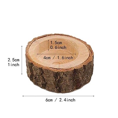 12Pcs Wooden Candle Holder,Votive Tealight Holder for Weddin
