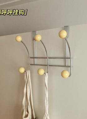 vintge法式奶油风浴室卧室门后挂钩免打孔衣架装饰品衣挂衣帽钩