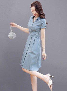 Dress Wens Summer Short-sleeved New Elegant Slim-fit Slimmi