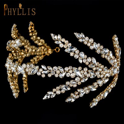 A271 Bridal Headpiece Baroque Headwear Crystal Hair Jewelry
