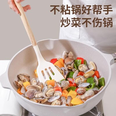 Non-stick silicone spatula heat resistant spatula soup spoon
