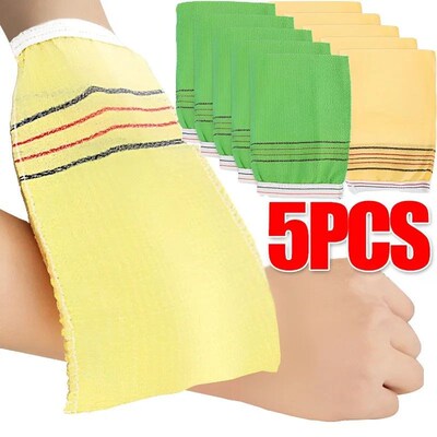 5/1Pcs Shower Bath Scrub Glove Korean Exfoliating Body Scrub