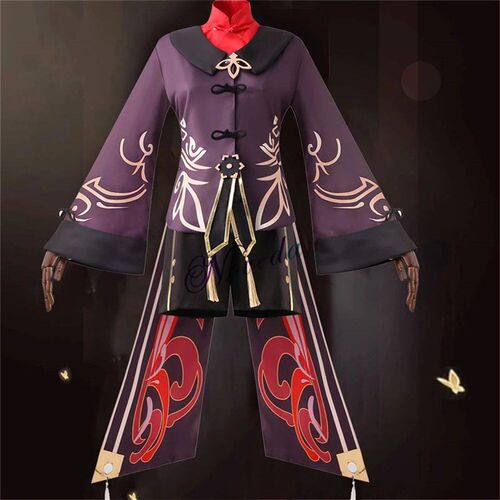 Genshin Impact Hutao Cosplay Costume Uniform Wig Cosplay Ani