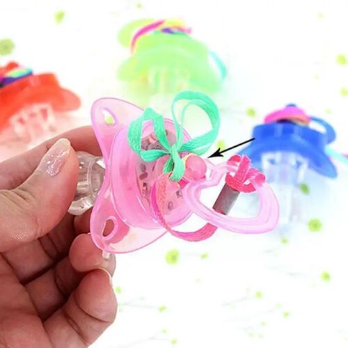 Colorful Luminous Pacifier Whistle Toy Bar Led Prank Concert