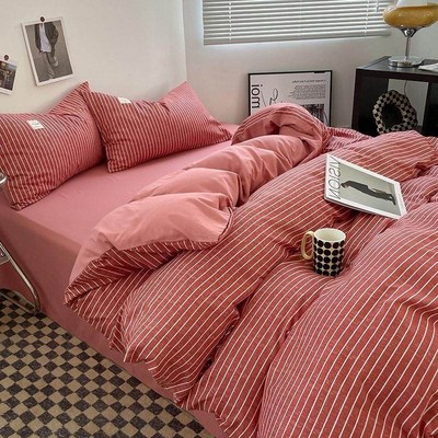 4 pcs bed sheets set beddings cotton flat Sheet Pillowcases