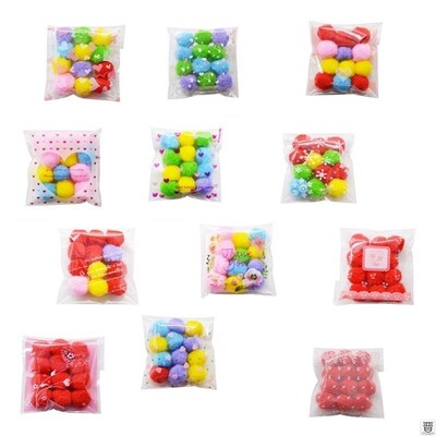 50Pcs/100pcs Heart Flowers Cellophane OPP Bags Wedding Gift