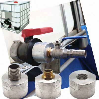 IBC吨桶阀门配件吨桶转接头2寸粗丝转4分6分/1寸内丝吨桶塑料接头