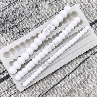 Pearl Rope Wave Flower Gemstone Shape Cake Side Lace Silicon