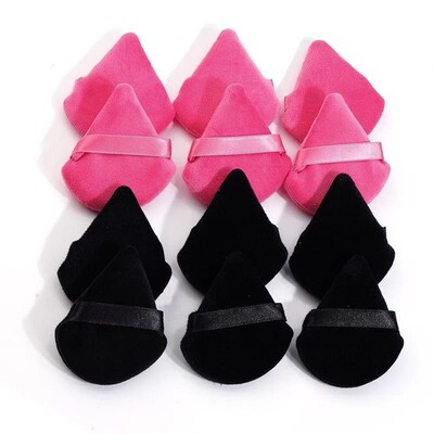 10/12 Pcs Triangle Powder Puff Wet Dry Use For Loose Powder