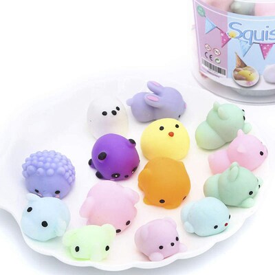 24pcs Squishy Toy Cute Animal Antisss Ball  Mochi Toy Sss Re