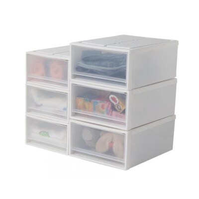 Drawer type storage box plastic transparent wardrobe storage