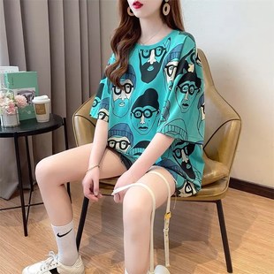T-shirts Women Short Sleeve Cartoon Print Tshirts Womens Ko