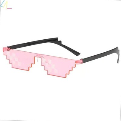 Mosaic Sunglasses Pixel Black glasses Cool Jokes Funny Toys