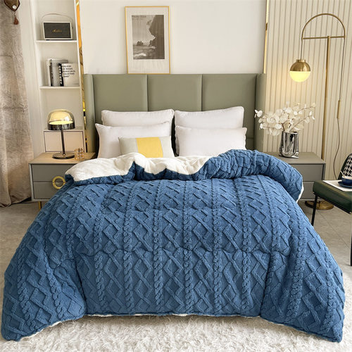 Duvet Velvet Quilt Warm Winter Wool Thick Blanket Comforter