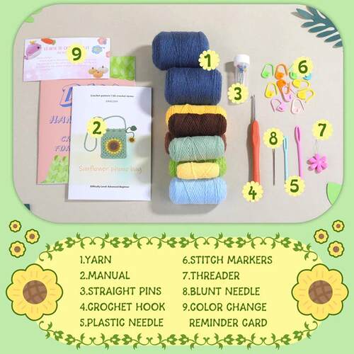 Crochet Kit for Beginners Adult with Video Tutorials Include