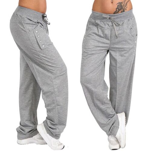 Spring Autumn Loose Casual Pants Women 2023 Black Gray Panta
