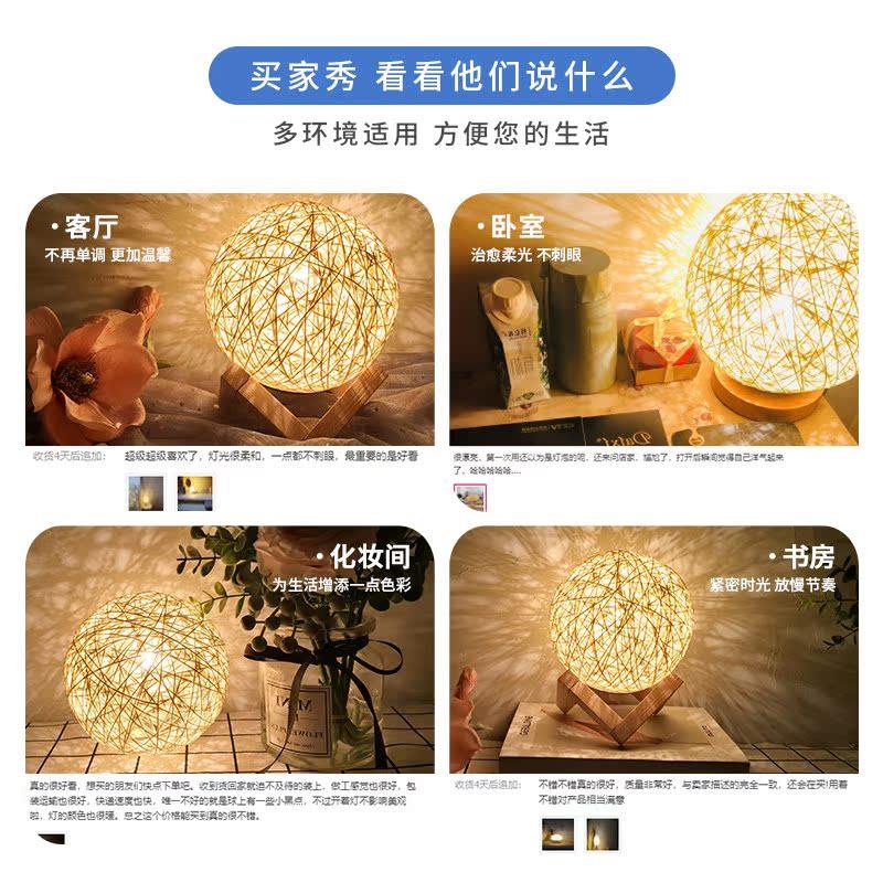 table lamp bedroom bedside lamp dimming small night light图片