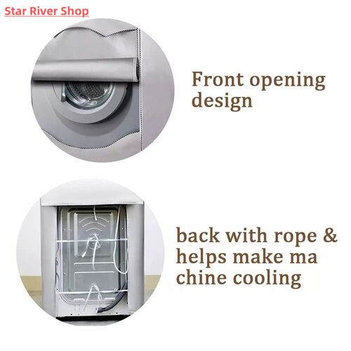 Laundry Dryer Cover Washing Machine Cover Polyester Fibre Wa