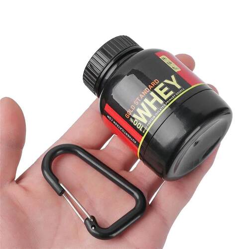 Mini Portable Protein Powder Bottles with Keychain Health Fu
