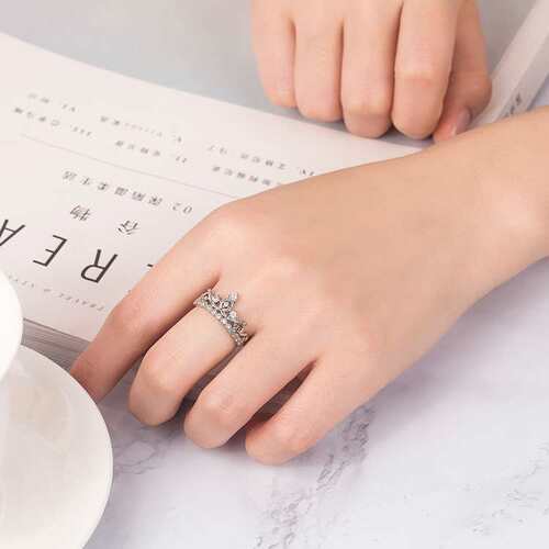 Japanese Simple Open Ring Diamond Ring Ring Ladies Fashion J