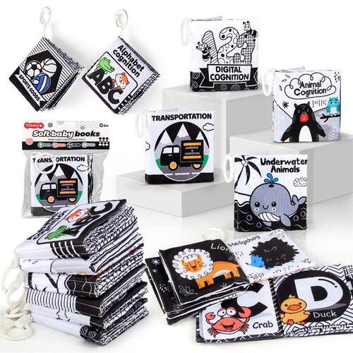 Soft Baby Clothes Book Sensory Toy Black and White High Cont