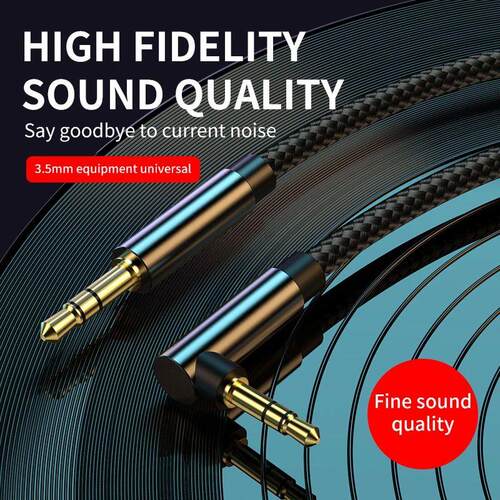 3.5mm elbow Aux Speaker Cable 3.5mm Jack Audio Cable For Car