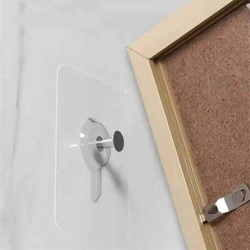 50/10pcs Self-adhesive Wall Hooks for Photo Frame Clock Stro