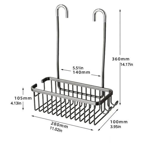 Convenient Toilet Shower Rack with No Drilling Installation