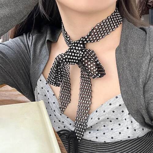 Exquisite Rhinestone Neck Tie Shiny Daily/party/dance Bling
