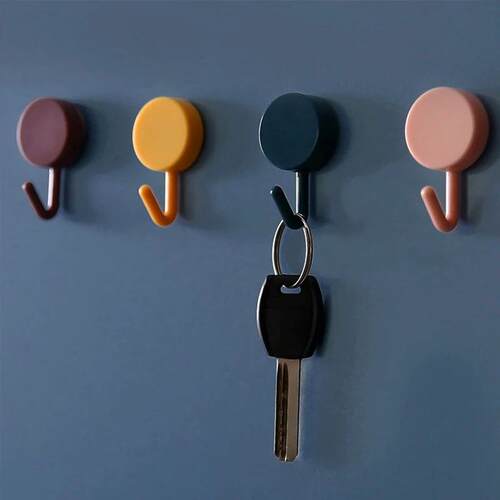 5PCS Self Adhesive Wall Hook Strong Without Drilling Coat Ba