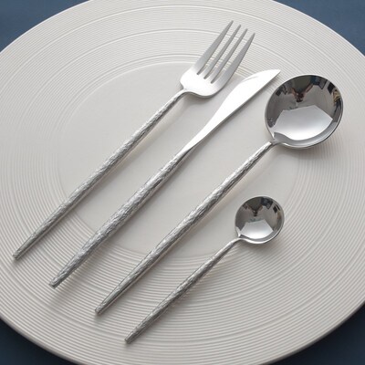 Tree pattern stainless steel Western tableware coffee spoon