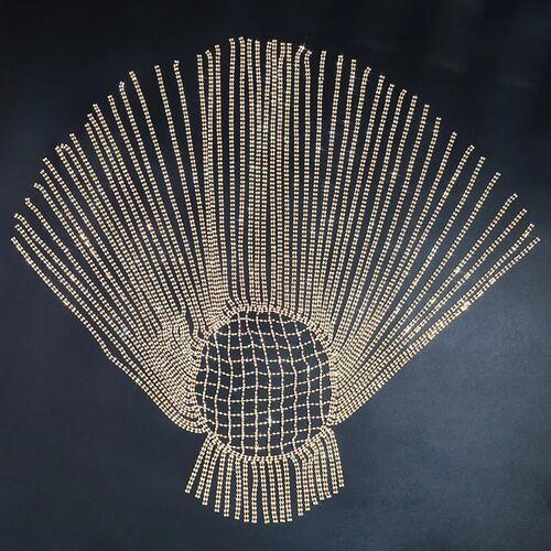 Boho Bridal Wedding Head Chain Rhinestone Tassel Hair Jewelr