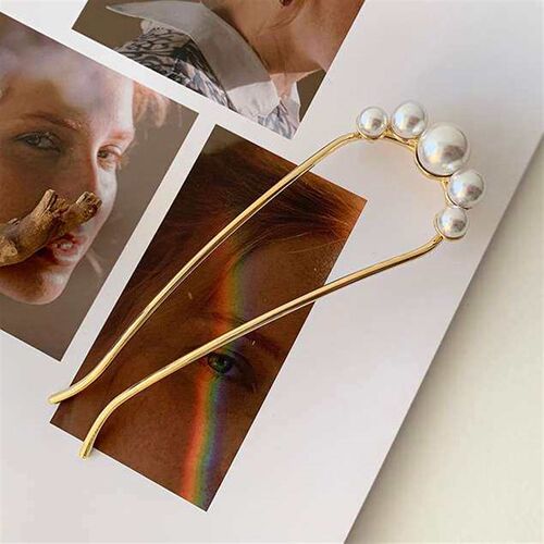 Hairpin Womens Modern Simple Metal Daily Hair Ball Head U-s
