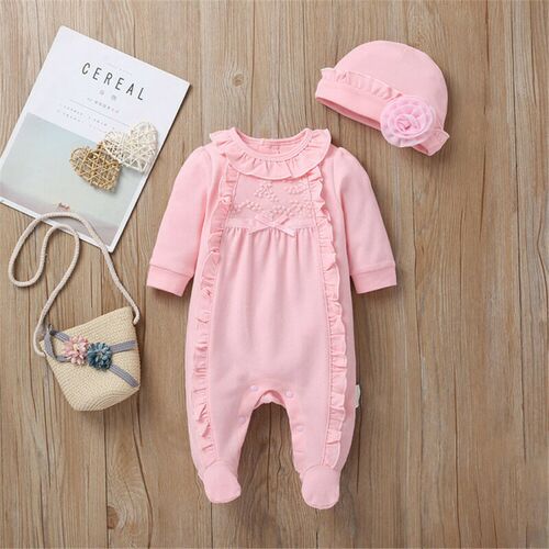 New Autumn Winter Baby Long Sleeve Jumpsuit Girl One Piece R