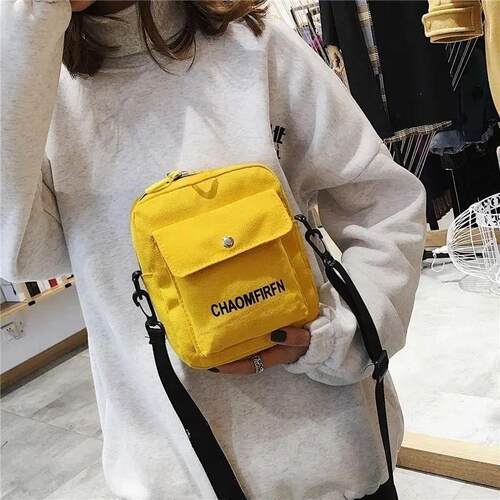 Bag Yellow One Shoulder Crossbody Bag Casual Fashion Women